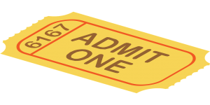 Ticket that says "Admit One"